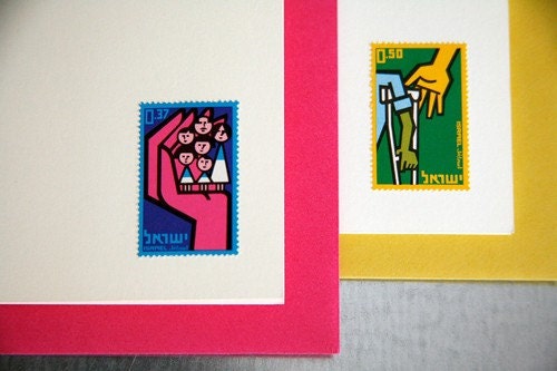 Vintage Postage Stamp Card Set
