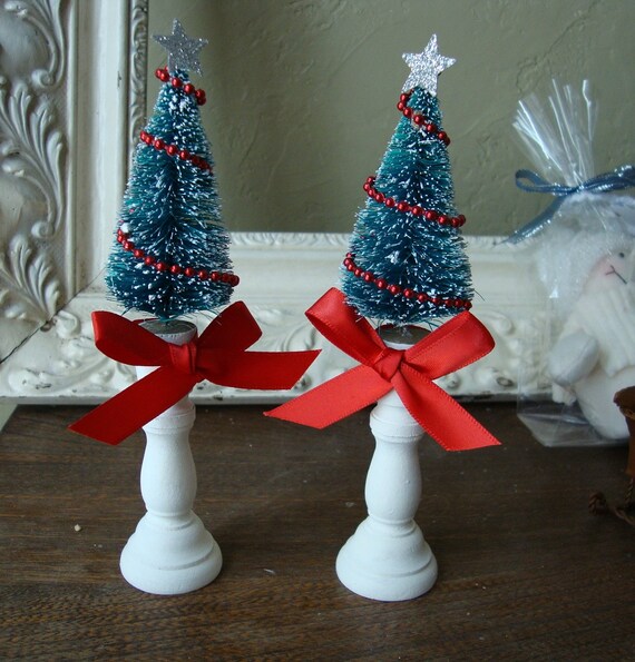 shabby chic mini tree table decor white christmas by shabby chic mini tree table decor white christmas by
