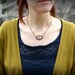 Custom Hand Embroidered Letter Necklace, embroidered initial necklace, bridesmaid gift, mothers day