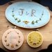 Custom Initial Floral Wreath- hand embroidered 4 inch hoop