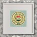 Affordable Art Giclee Print 12x12 Vintage Cotton Reel Label