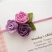 Felt Flower Headband in Lilac and Lavender - Baby Headbands to Adult