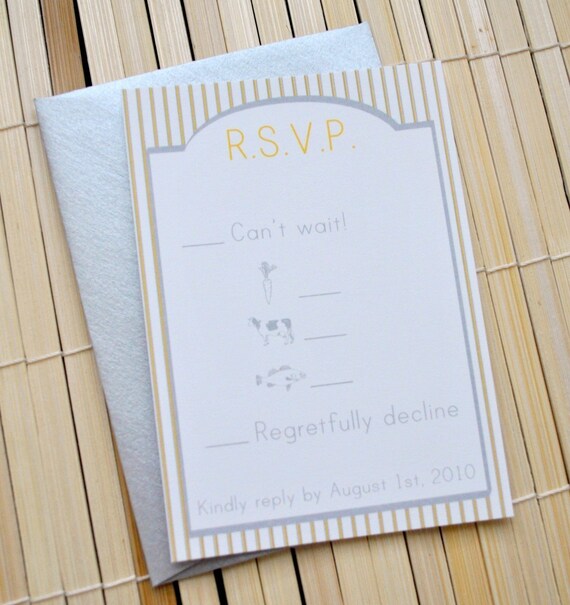 Augusta Wedding Invitation Suite yellow, grey silver white