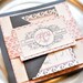 Hamptons Wedding Invitation Suite with Belly Band - pink and silver