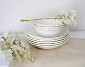 Vintage Country White Bowls