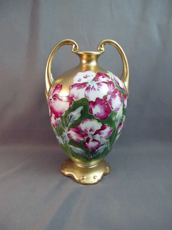 Items similar to Vintage Antique NIppon Vase with Double Handle on Etsy