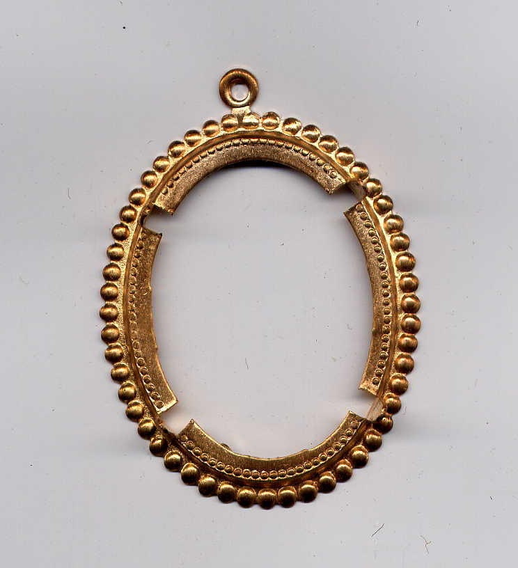 Five 30 X 40mm Beaded Prong Settings