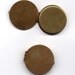 2 Round Pill Boxes Brass Metal Stampings