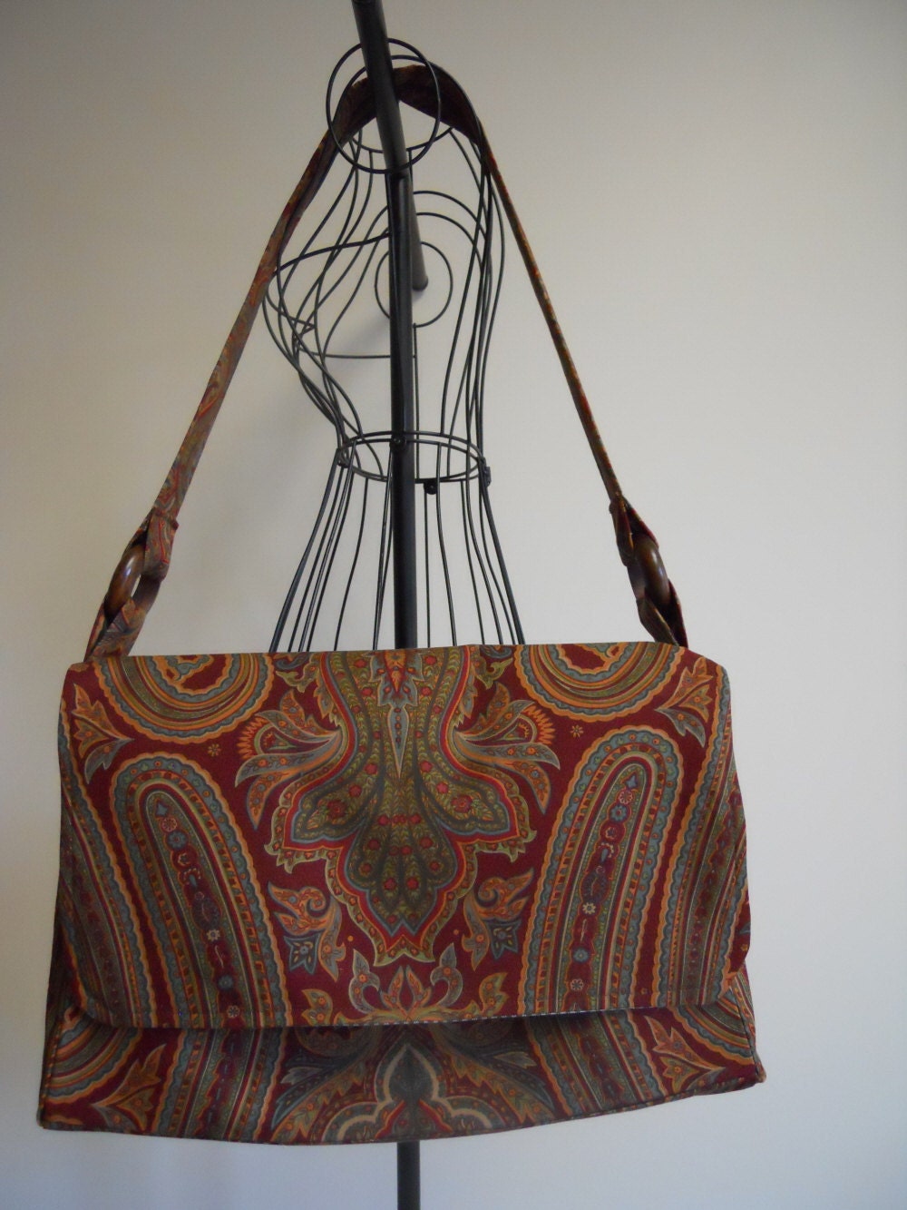 Large Messenger Bag in Ralph Lauren Fall Paisley