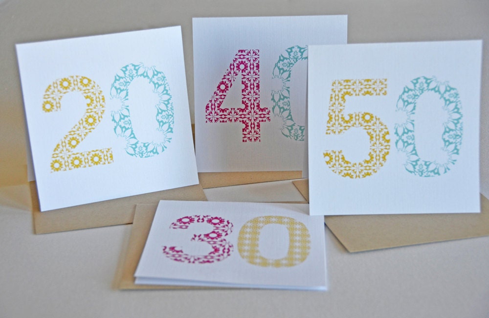 Single, square card with envelope. Your number pick. Blank inside.