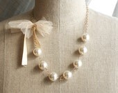 SALE - Bridesmaid Necklace, Vintage Inspired, Bridal Jewelry