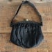 10 DOLLAR SALE vintage 1950s purse - black handbag - rayon faille - MM Morris Moskowitz