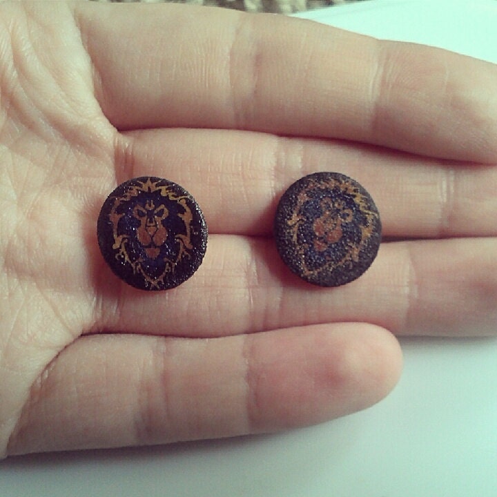 World of Warcraft Alliance Post Earrings or Cuff Links