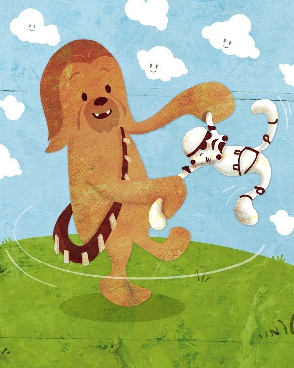 Baby Star Wars wall art - Set of two 8x10 prints