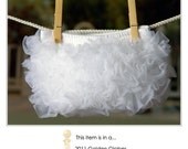 White Ruffle Diaper Cover - Ruffle Bum, Ruffle Bloomer, TuTu Blooomer, Ruffle Butt