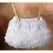 White Ruffle and Flower Diaper Cover - Ruffle Bum, Ruffle Bloomer, TuTu Blooomer, Ruffle Butt
