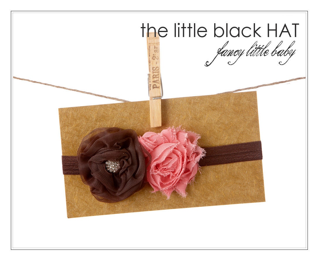 Brown and Pink Ruffles and Flowers Diaper Cover with Matching Headband - Ruffle Bum, Ruffle Bloomer, TuTu Blooomer, Ruffle Butt