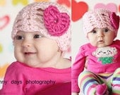 Shell Stitch Hat with Heart
