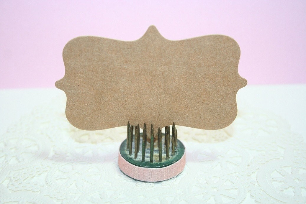 Kraft Fancy Frame sticker labels set of 9