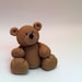Fondant Teddy Bear Cake Topper Beautiful Cake Decoration Great cake idea for Christening and baby's first birthday
