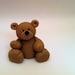Fondant Teddy Bear Cake Topper Beautiful Cake Decoration Great cake idea for Christening and baby's first birthday