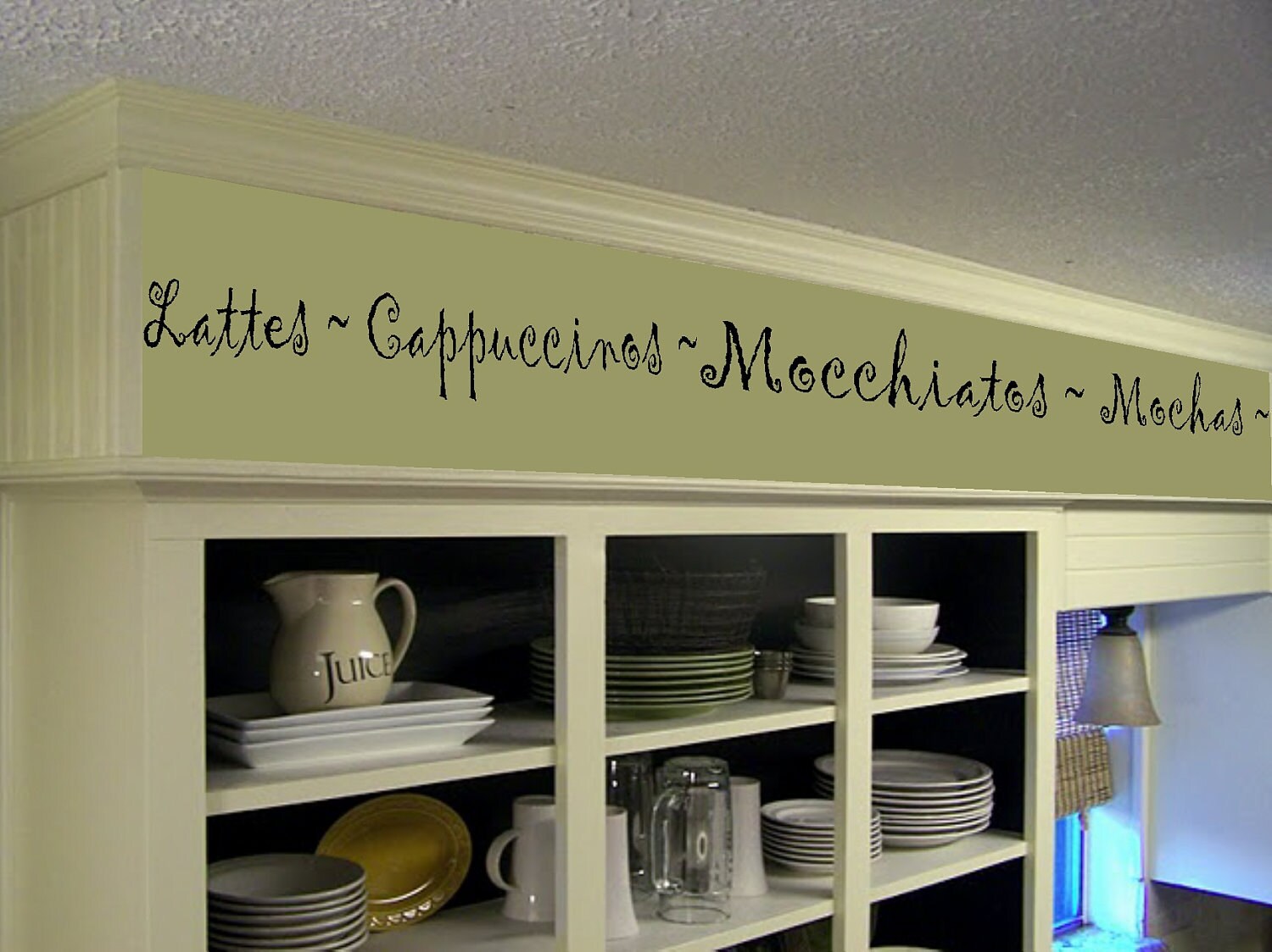 Coffee Kitchen Words Border Vinyl Wall Decor Cafe by landbgraphics