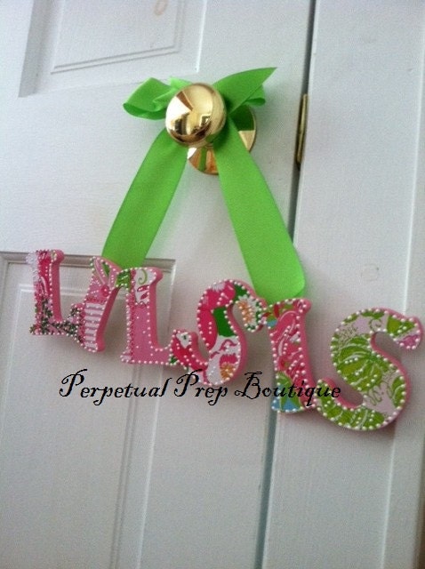 Lilly Pulitzer Print Little Sister Sorority Wall Hanging - Preppy Essential