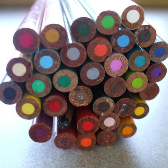 36 Colorful Oil Pencils by Walnut by FennosCraftyStash on Etsy