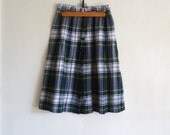 plaid pleated skirt, xs petite