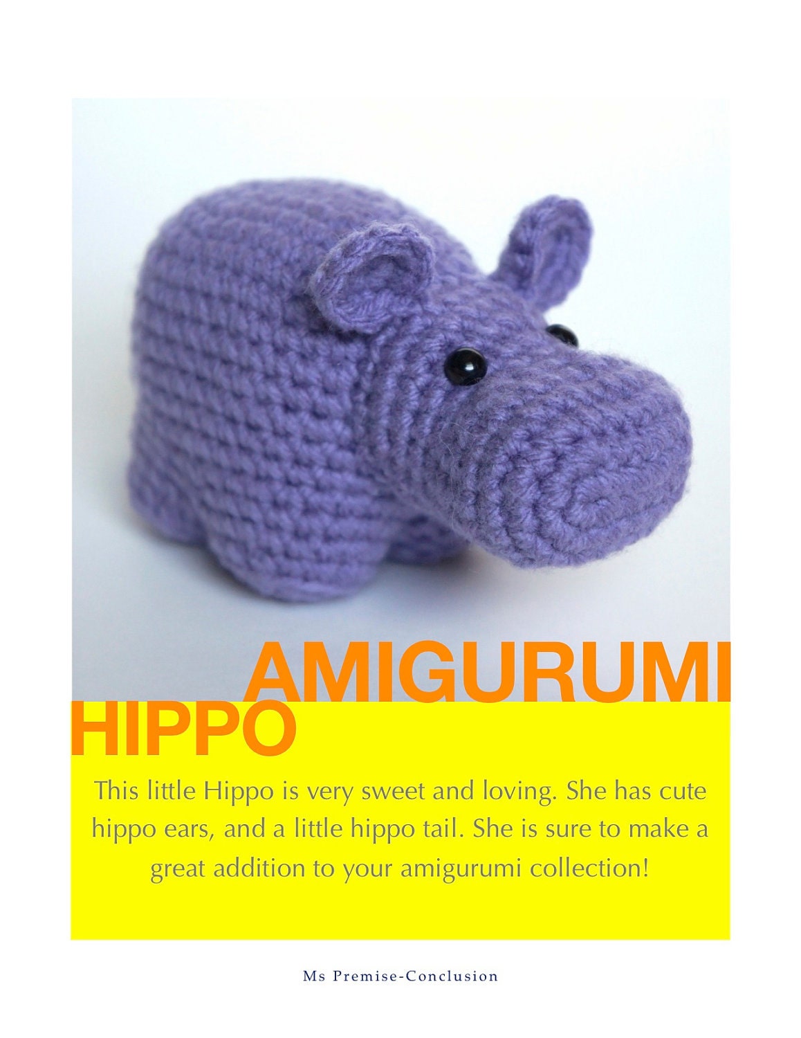 Amigurumi Crochet Hippo Pattern