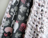 INSTANT DOWNLOAD Crochet Reversible Baby Blanket Pattern - Easy Advanced Beginner Pattern