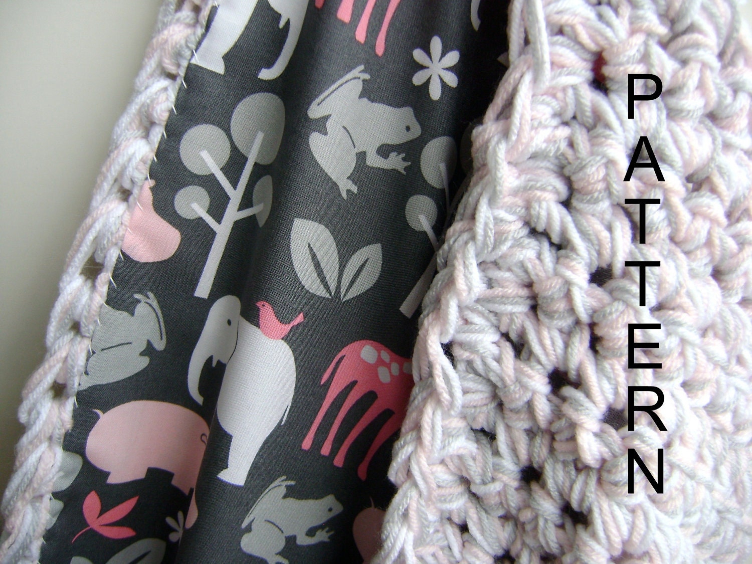 INSTANT DOWNLOAD Crochet Reversible Baby Blanket Pattern - Easy Advanced Beginner Pattern