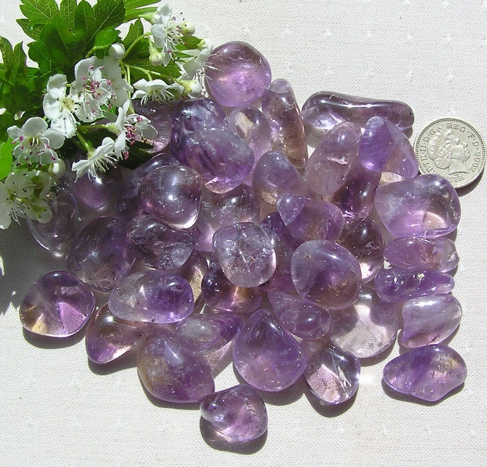 6 Ametrine Crystal Tumblestones