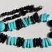 Turquoise & Black Onyx Crystal Gemstone Necklace - "Caribbean Nights" - Special Offer