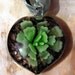Green Flower Murano Style Glass Heart Pendant - Special Offer - Clearance Price