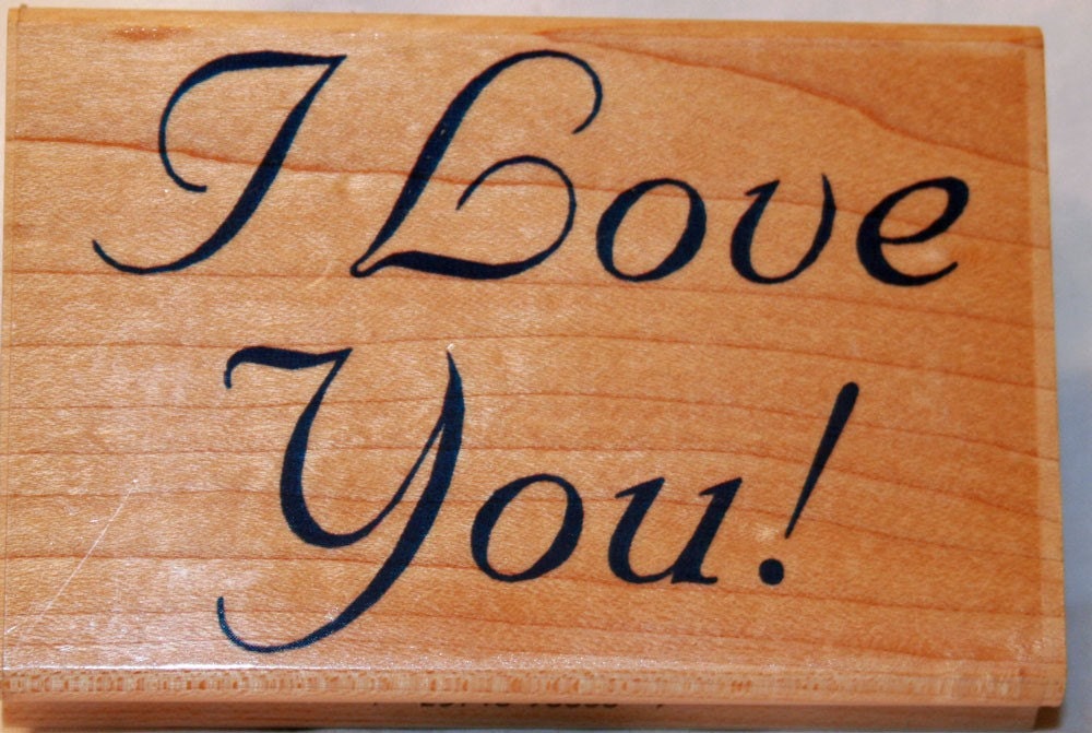 I Love You Large Rubber Stamp from Inkadinkado