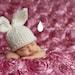 Listing for Leah 0-3 months Baby Bunny Hat, Newborn Photo Prop Set, Infant Hat,Diaper Cover - CARROT included, U Choose Color