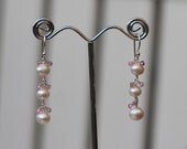 Nancy Earrings in Pink for Brides and Bridesmaids