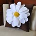 Daisy Flower on Brown Pillow -NEW BEDBUGGS DESIGN -Pick your Colors-