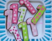 2 dozen Number One Baby Birthday Cookies