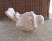 Bird Ceramic Porcelain Raku Pit Fired White Feathery Chickadee 25, Handmade by Licia Lucas Pfadt