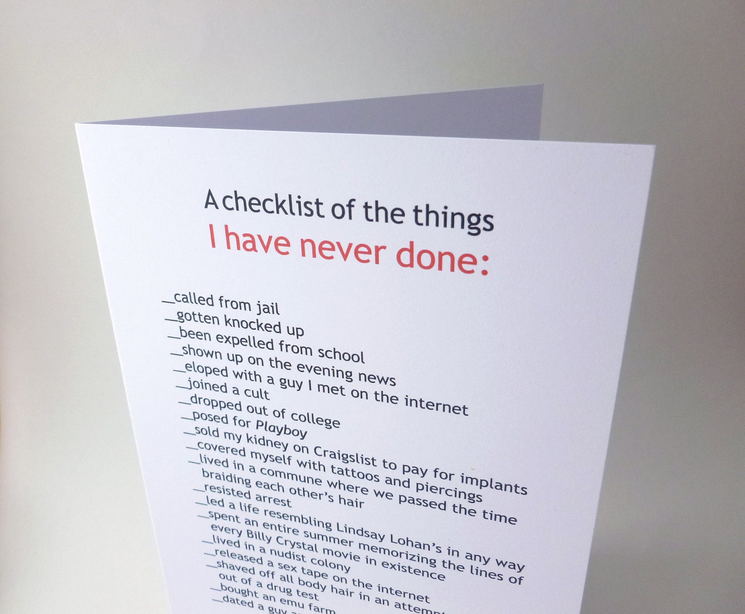 Funny Father's Day card - "The Perfect Present" - from daughter