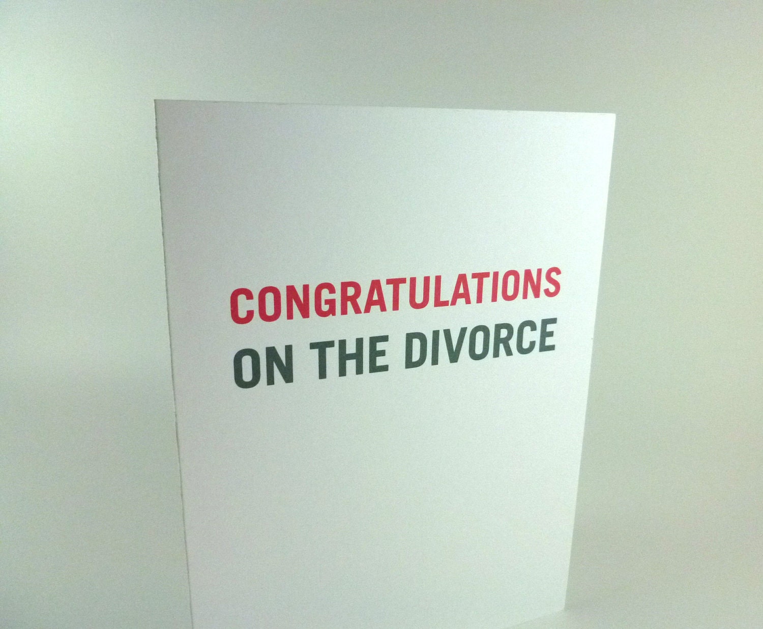 Funny divorce card - 'Congratulations on the Divorce" for woman