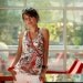 red black white feminine tie dye t-shirt newspaper reduction cute girl tank top spring fashion one side printed