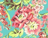 Amy Butler - LOVE - Bliss Bouquet in Teal - 1/2 yard