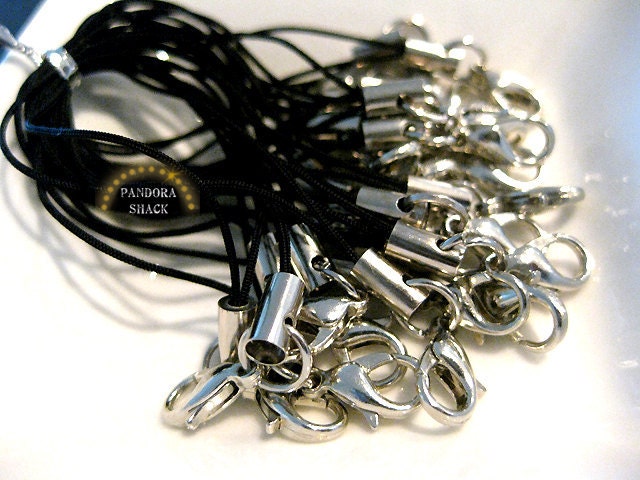 100 Cell phone straps with silver lobster clasp included. 2 3/4 Inches long. Give cell phones some charm. Low shipping cost