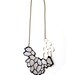 Geometric Necklace Leather Modern Silver Cells