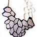 Geometric Necklace Leather Modern Silver Cells