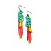 Geometric Leather Earrings Triangle Color Block Statement Earrings