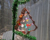 Beaded Copper Christmas Tree Christmas Ornament